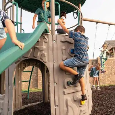 Double Adventure Tower with Monkey Bars Playground Set by Lifetime